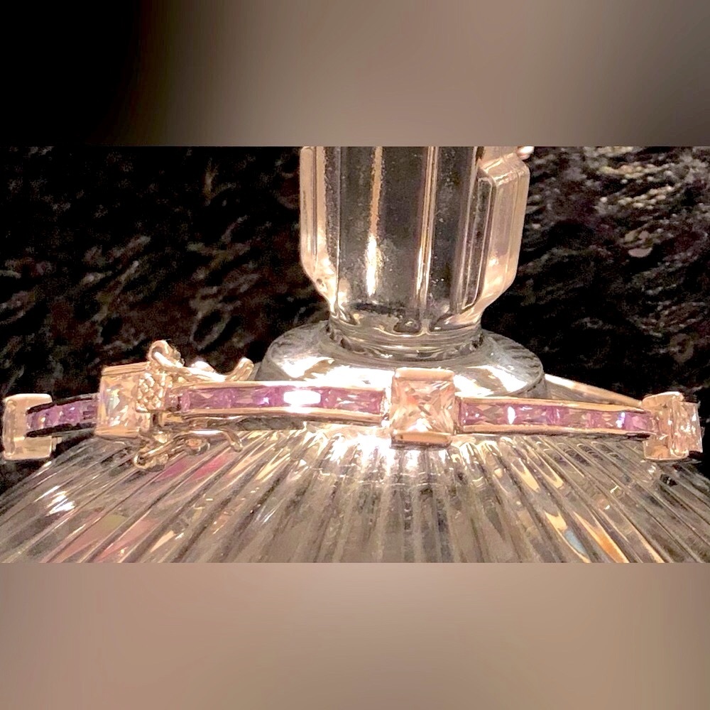 Beautiful Silver Tone Rhinestone Bracelet